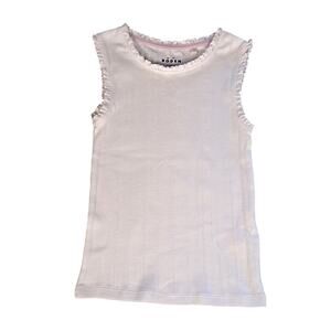 Mini Boden White Tank Top Sleeveless Shirt Girls 8 - 9 Yrs 100% Cotton Kids